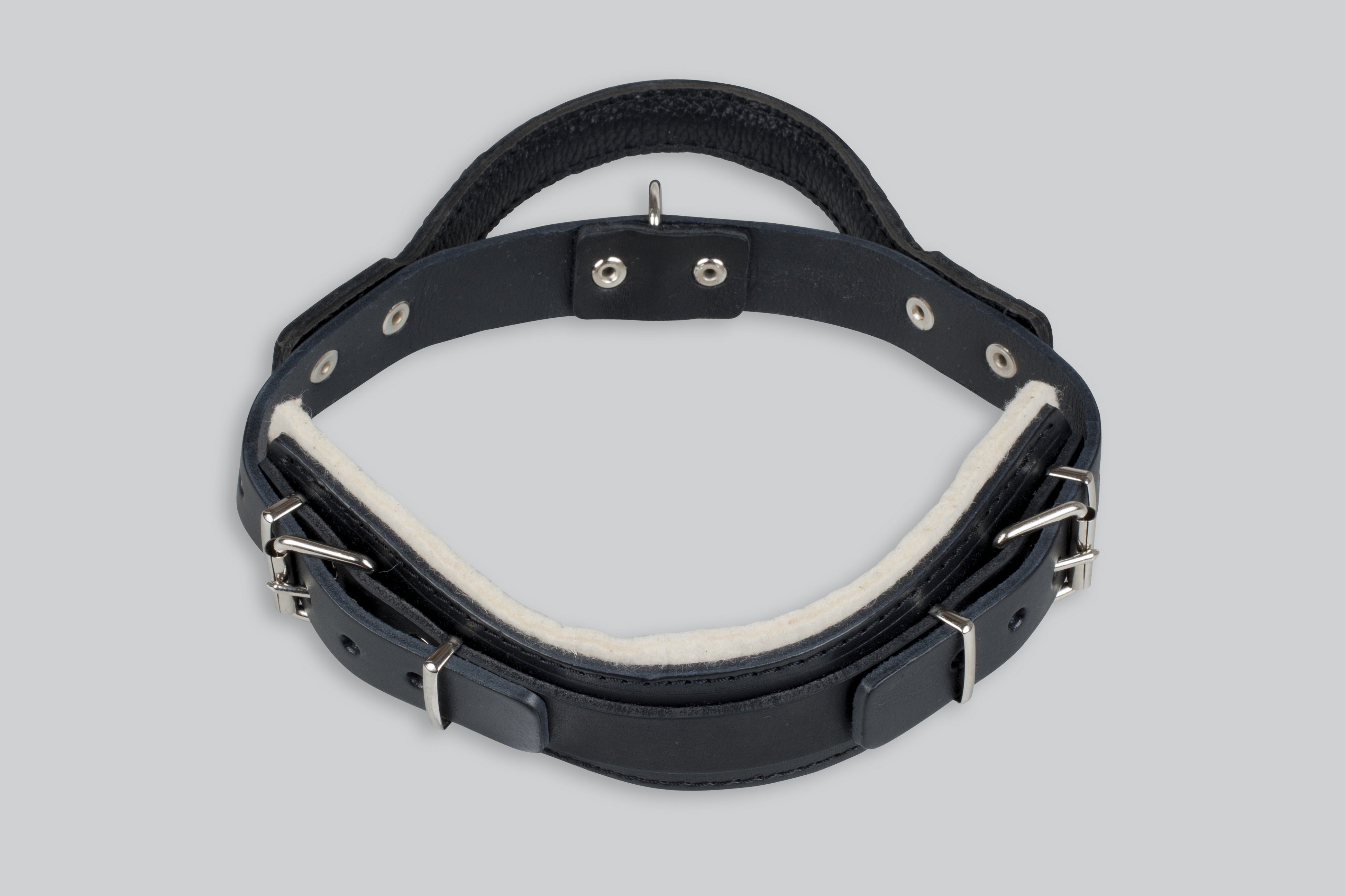 Gappay hálsól m.handfangi leður L