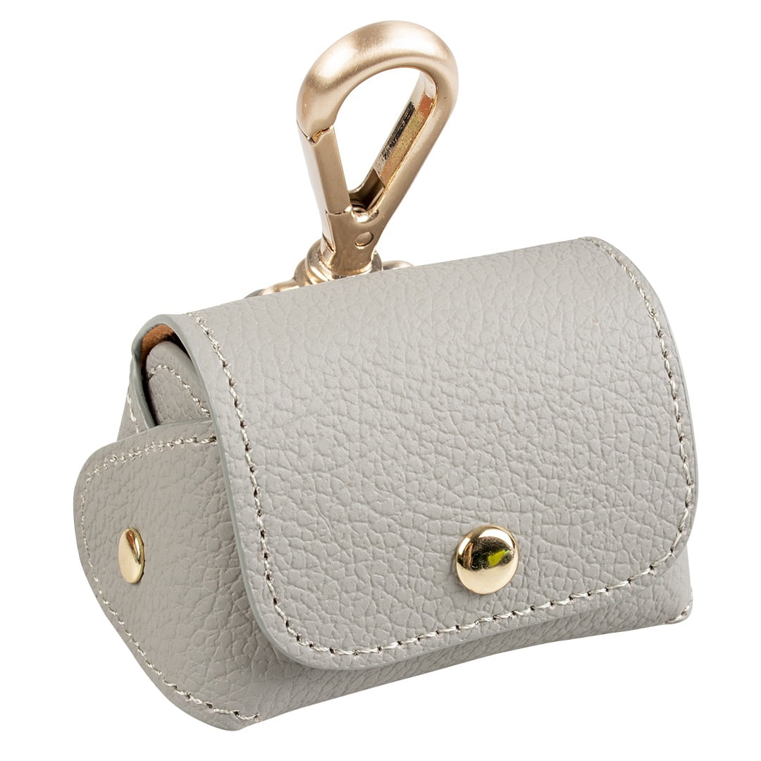 Pokahaldari leðurlíki grár