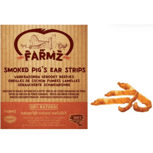 Farmz pigs ears smoked strips 250gr