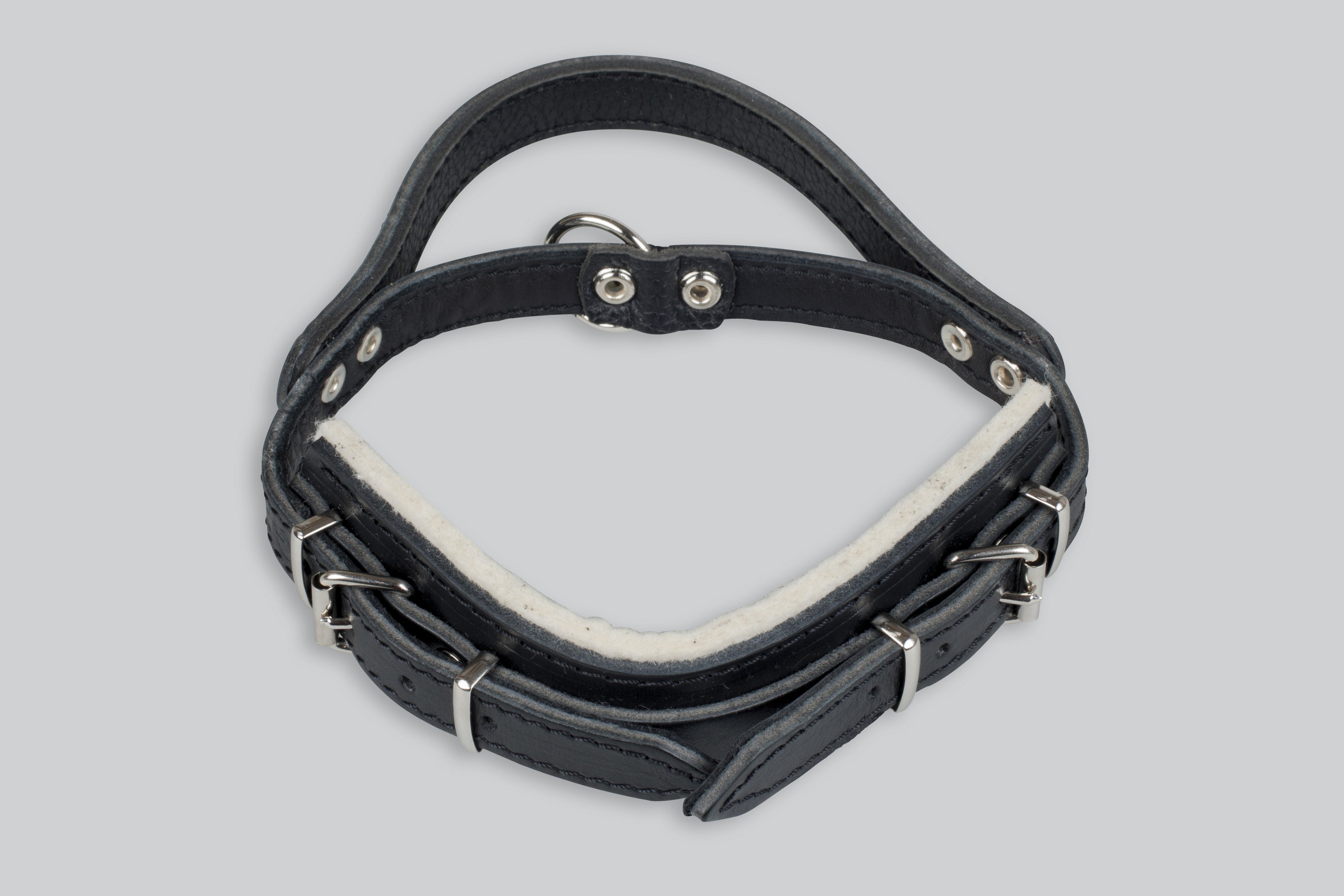 Gappay hálsól m.handfangi leður M