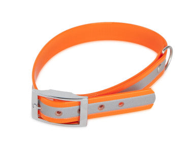 Firedog BioThane collar Basic Reflect 25mm orange